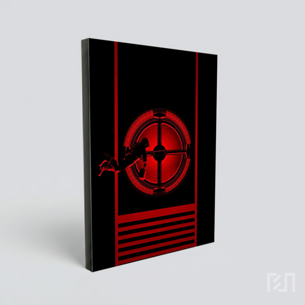 Poster Film Astronaut Minimalis Merah