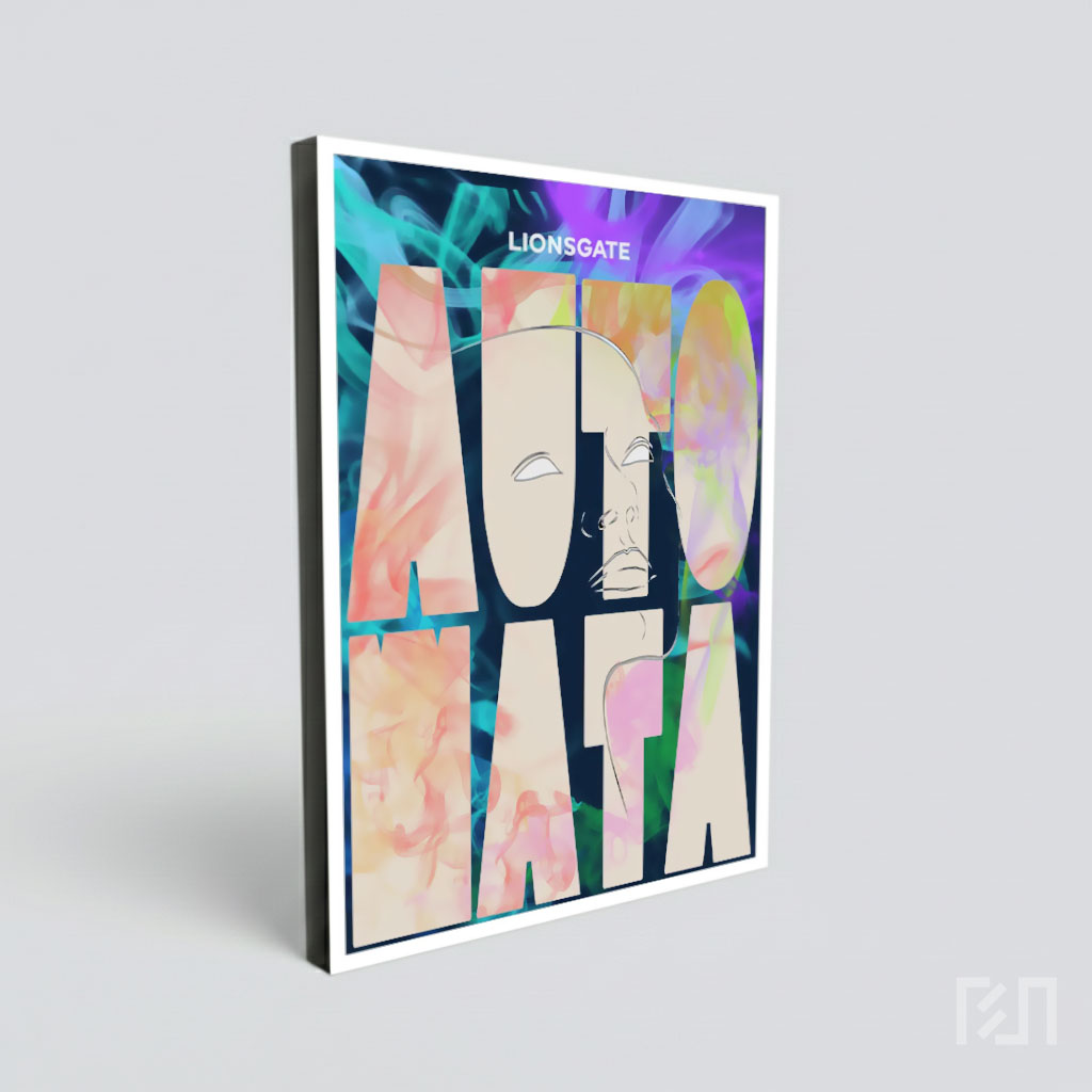 Poster Film Automata: Seni Visual Abstrak