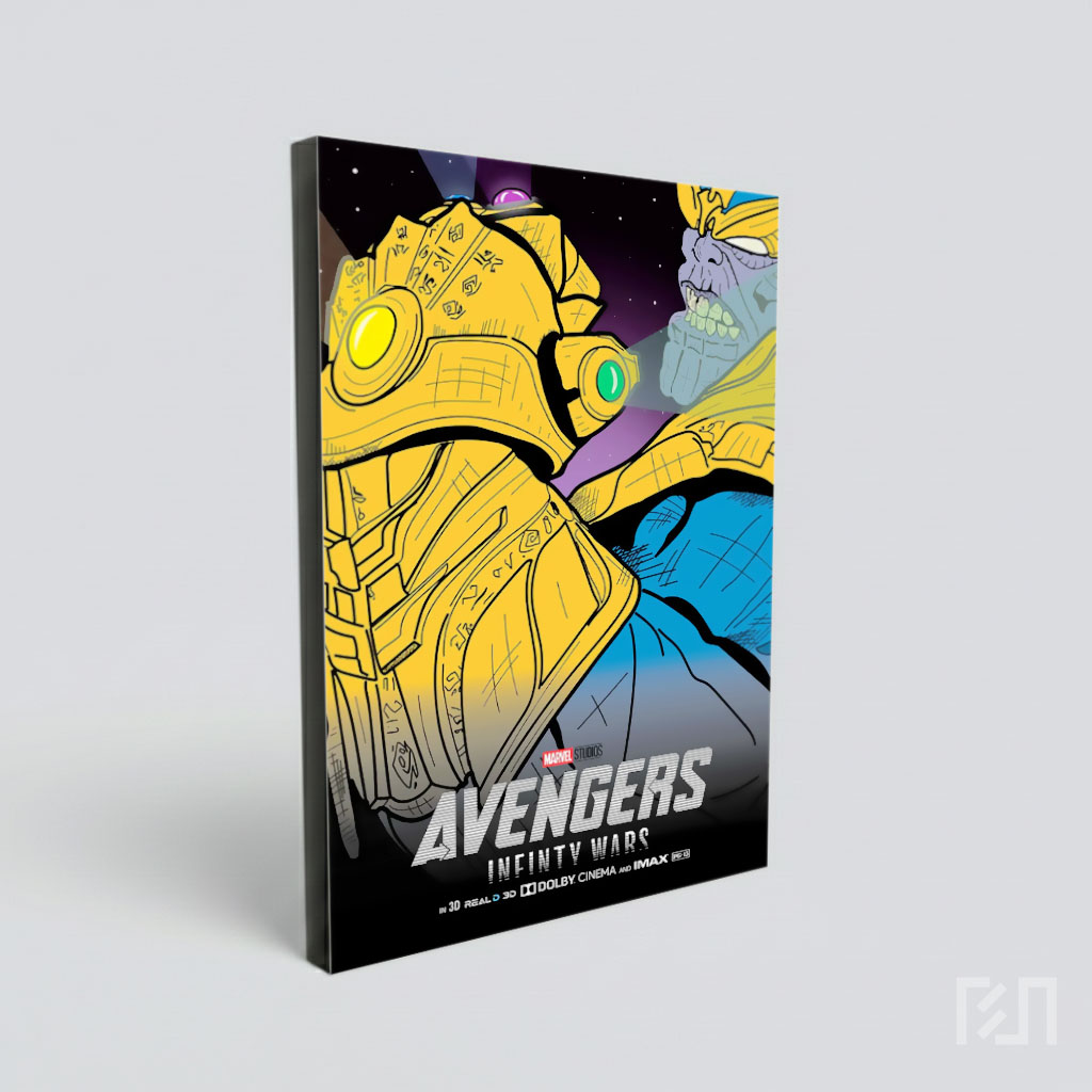 Poster Film Avengers dengan Karakter Thanos