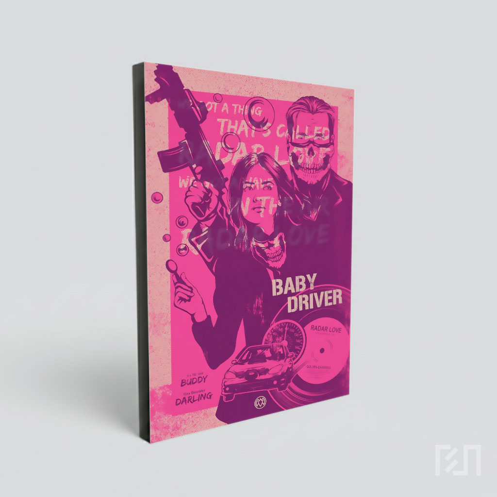 Poster Film Baby Driver Bertema Radar Love