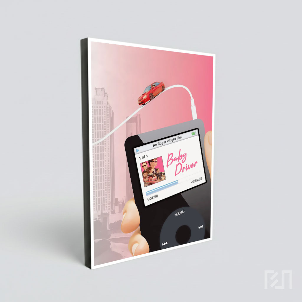 Poster Film Baby Driver Desain iPod