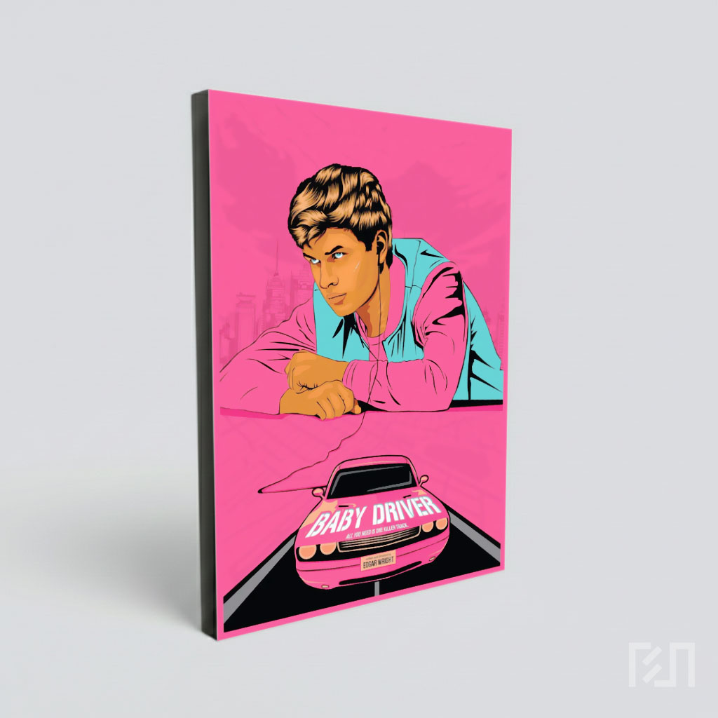 Poster Film Baby Driver Ilustrasi
