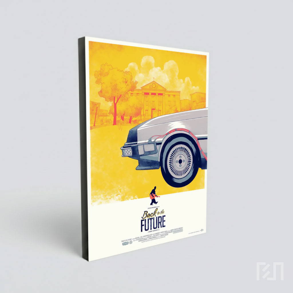 Poster Film Back to the Future Ilustrasi