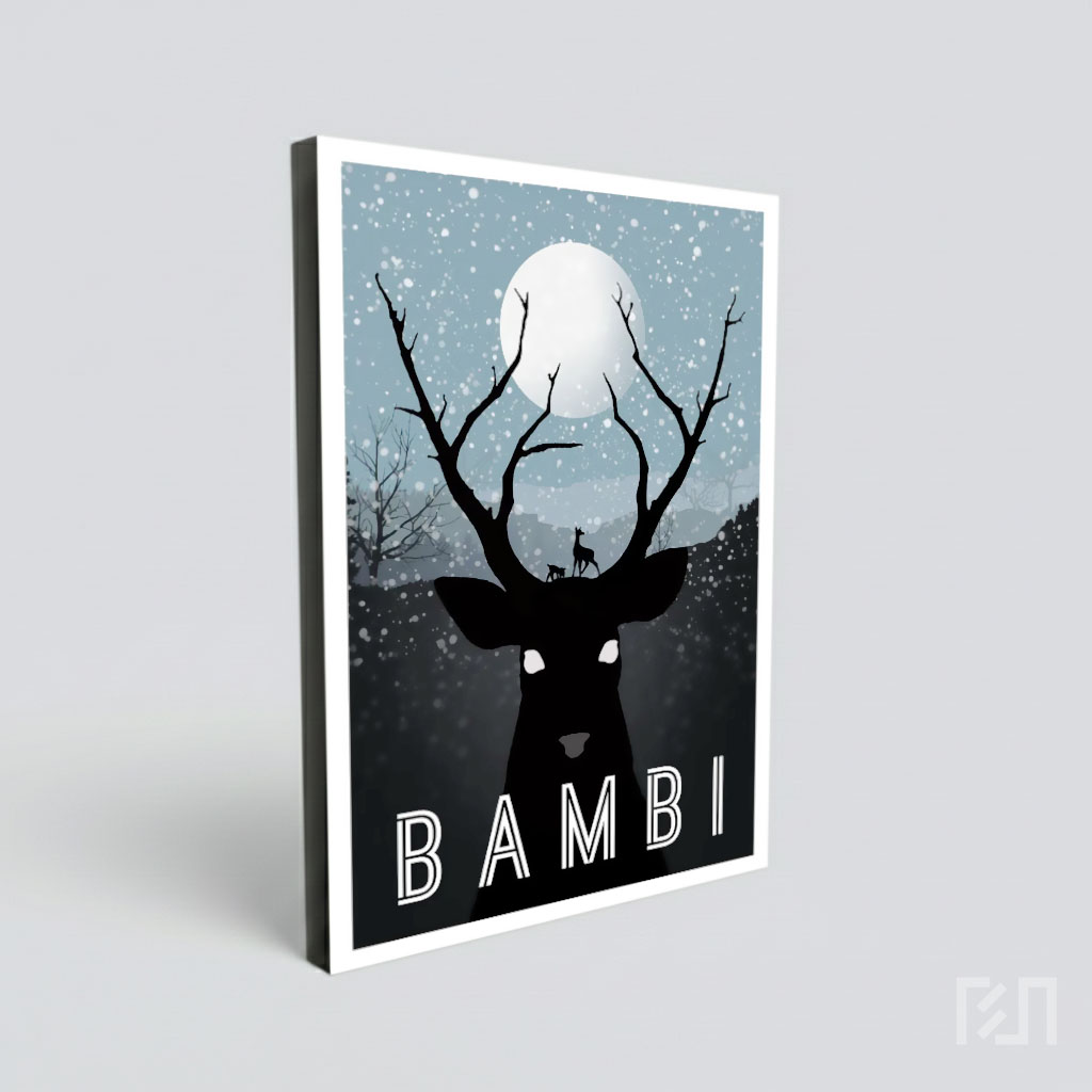 Poster Film Bambi Minimalis
