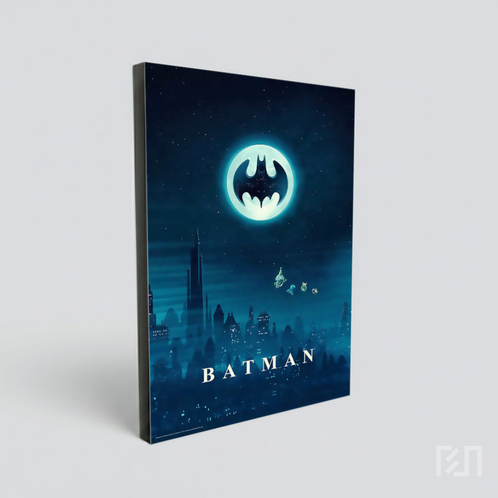 Poster Film Batman Bertema Kota Gotham Malam Hari