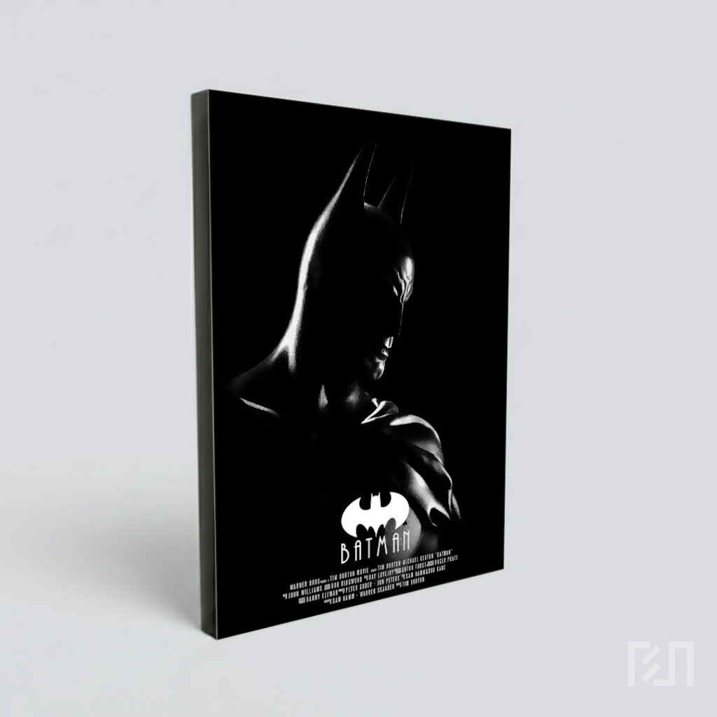 Poster Film Batman Hitam Putih Ikonik