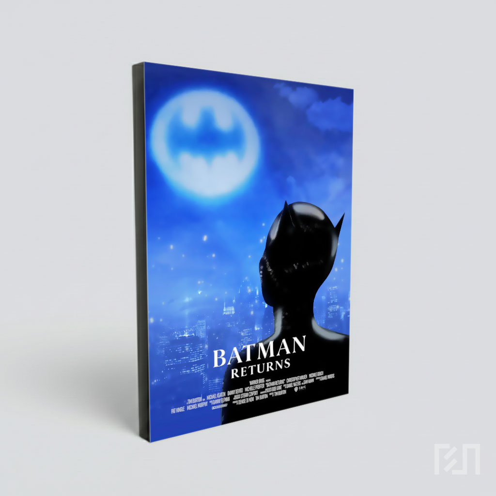 Poster Film Batman Returns Catwoman dan Bat-Signal
