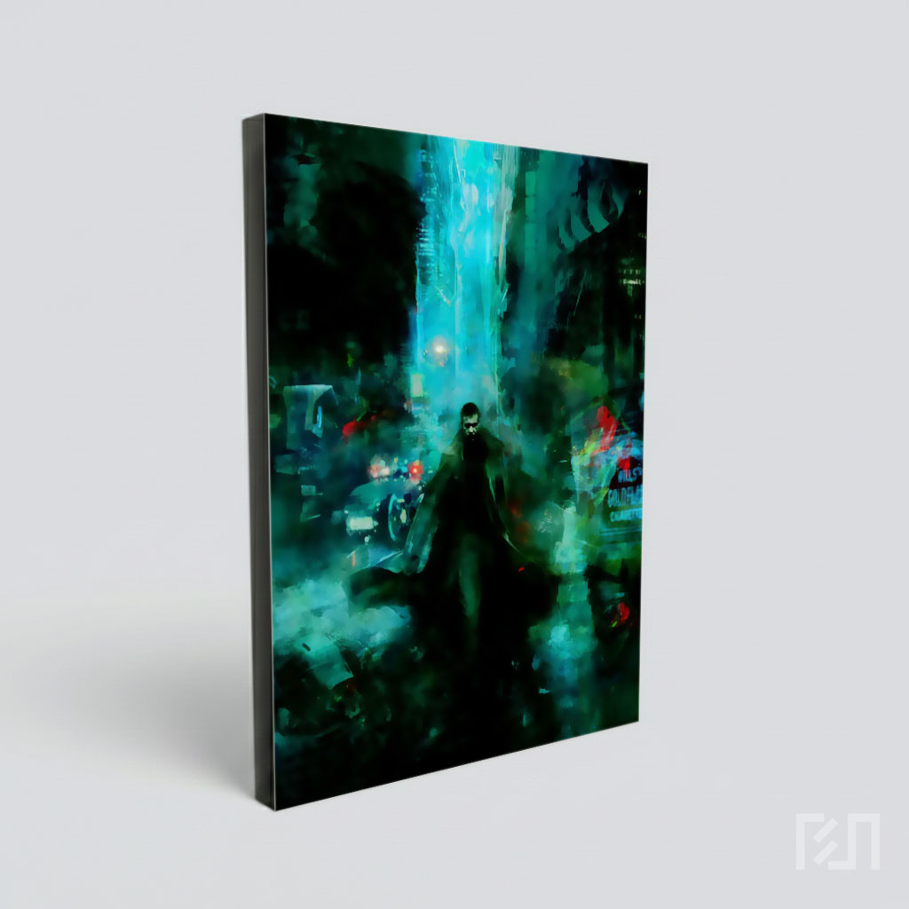 Poster Film Bergaya Cyberpunk Noir