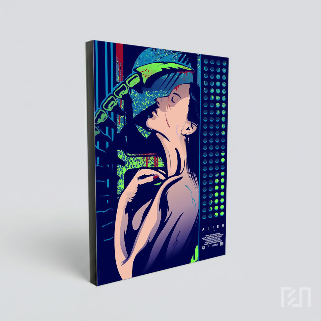 Poster Film Bergaya Ilustrasi Neon