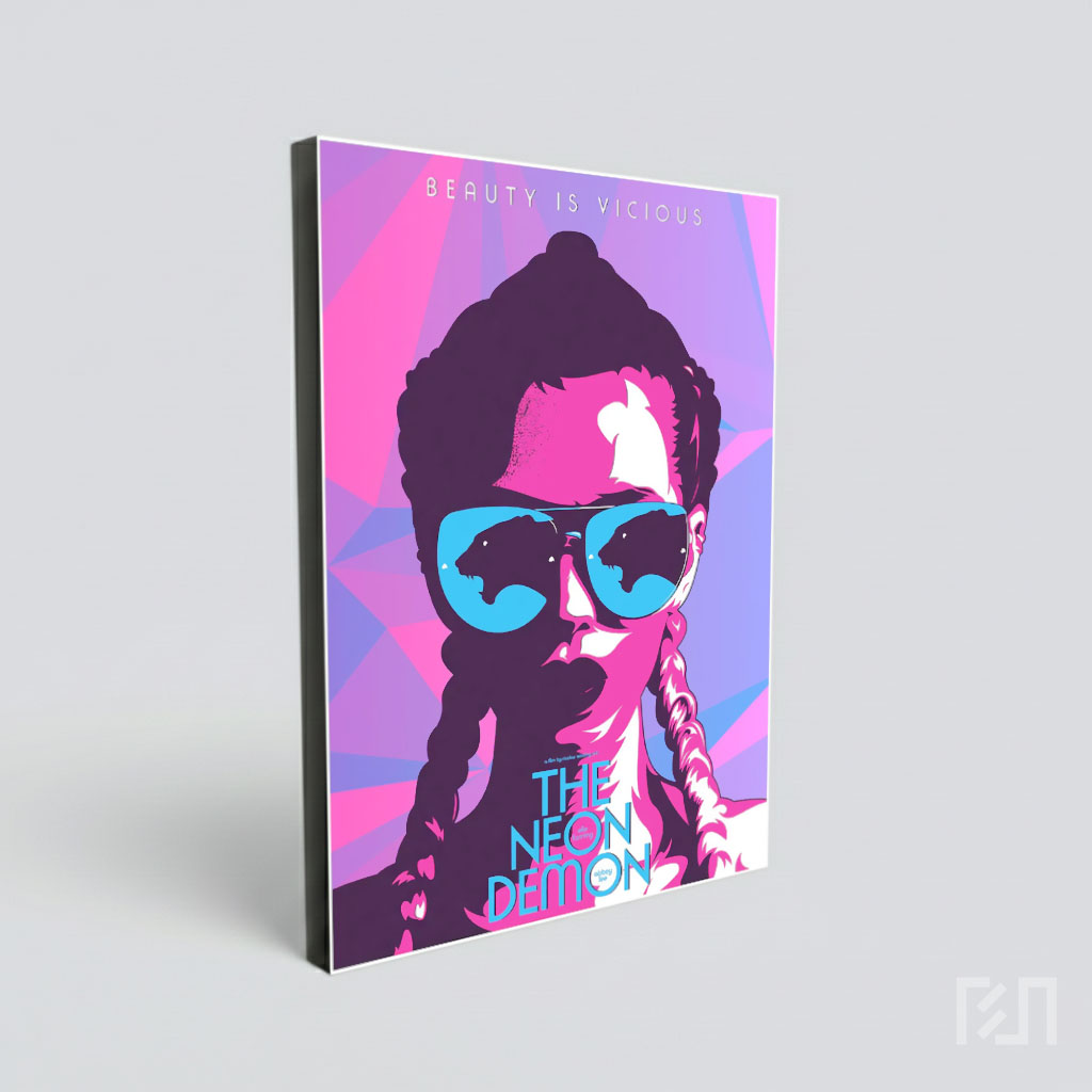 Poster Film Bergaya Pop Art dengan Nuansa Neon
