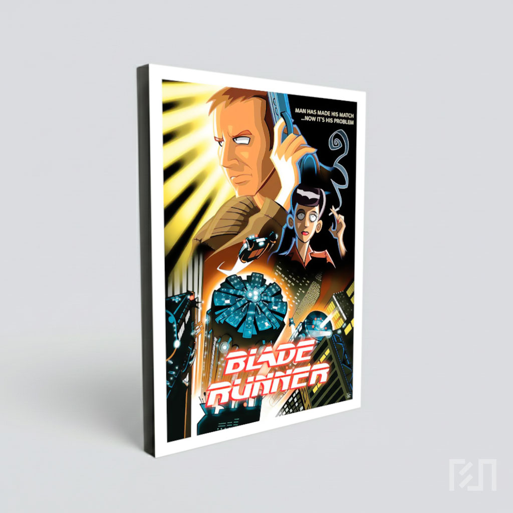 Poster Film Blade Runner Gaya Animasi