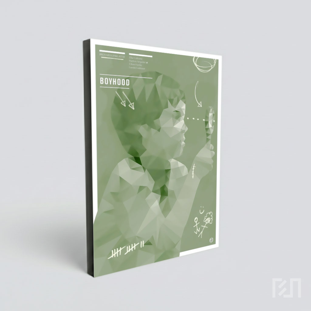 Poster Film Boyhood: Seni Low Poly