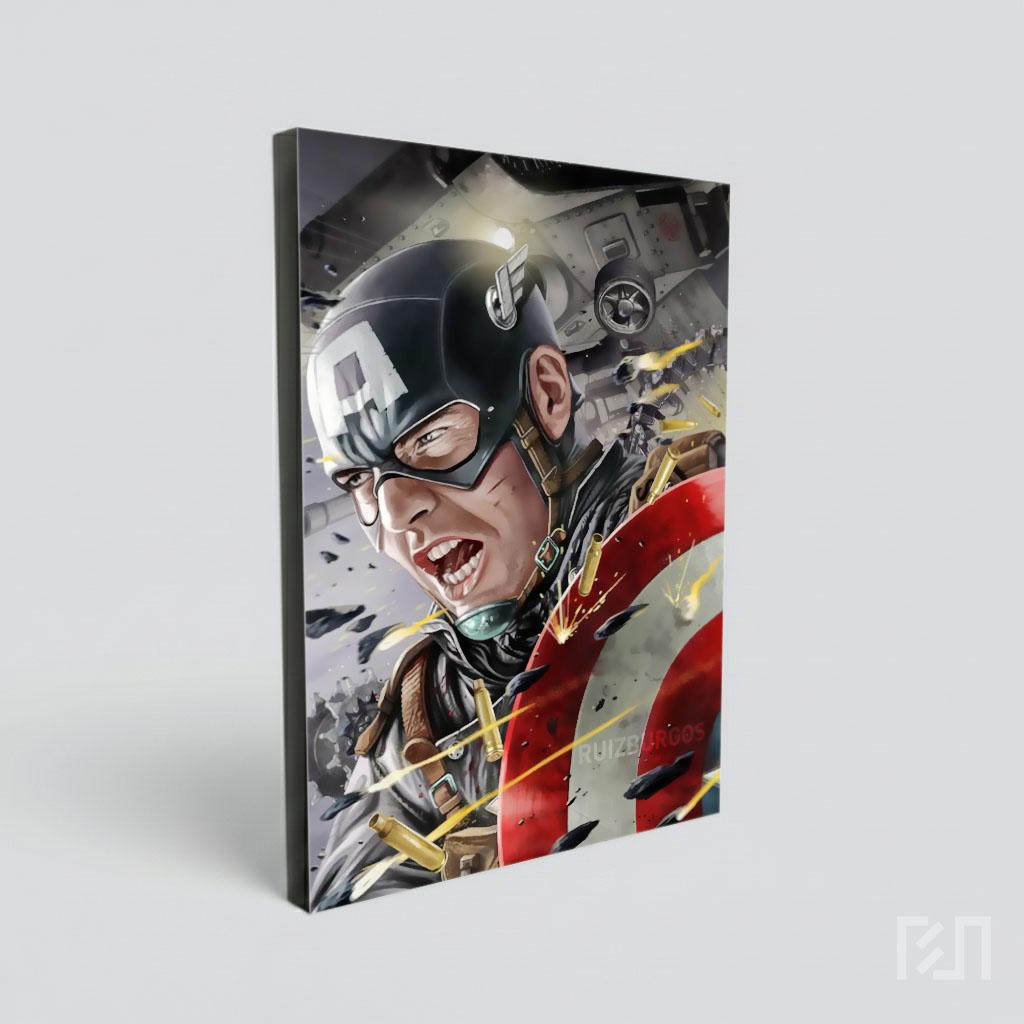 Poster Film Captain America Aksi Pertempuran