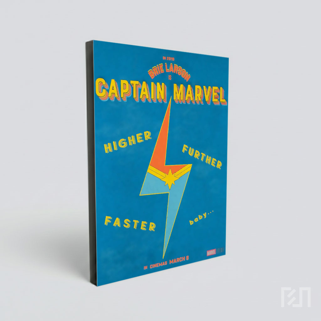Poster Film Captain Marvel Higher Further Faster