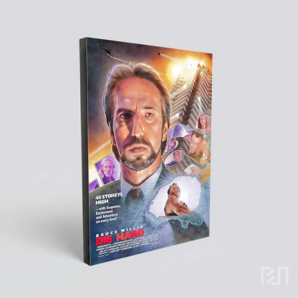 Poster Film Die Hard - Ilustrasi Klasik