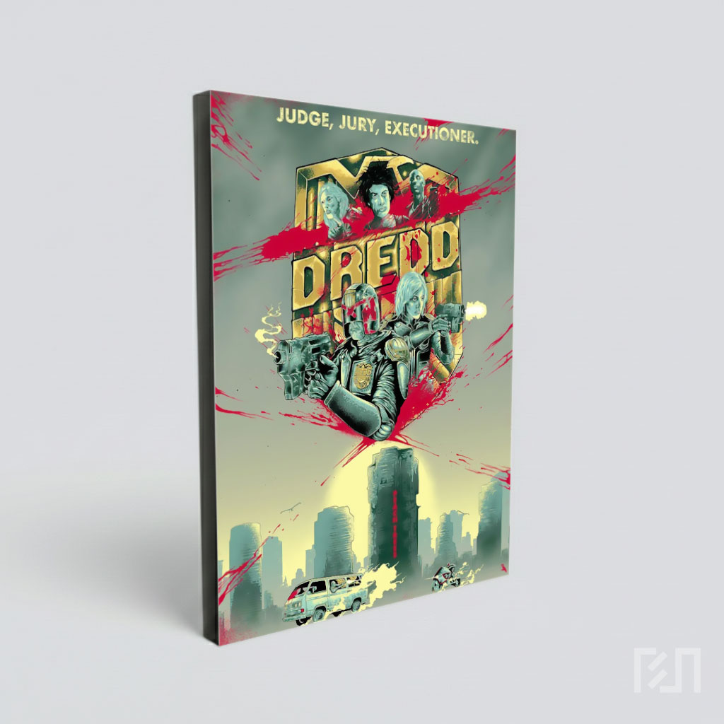 Poster Film Dredd Aksi Fiksi Ilmiah