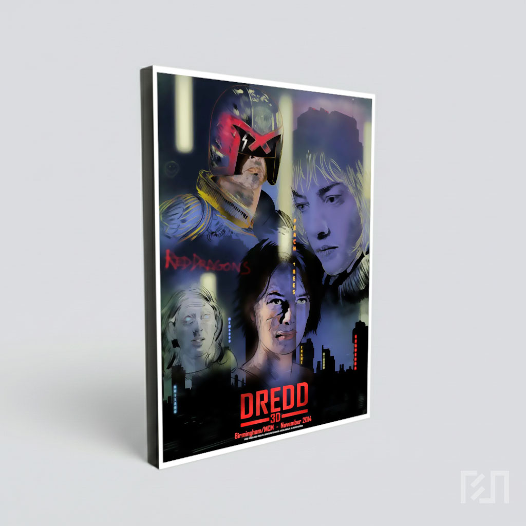 Poster Film Dredd Seni Ilustrasi