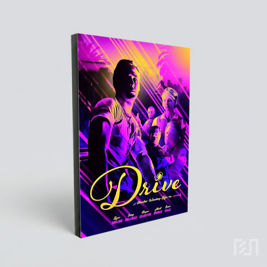 Poster Film Drive (2011) Gaya Neon Retro