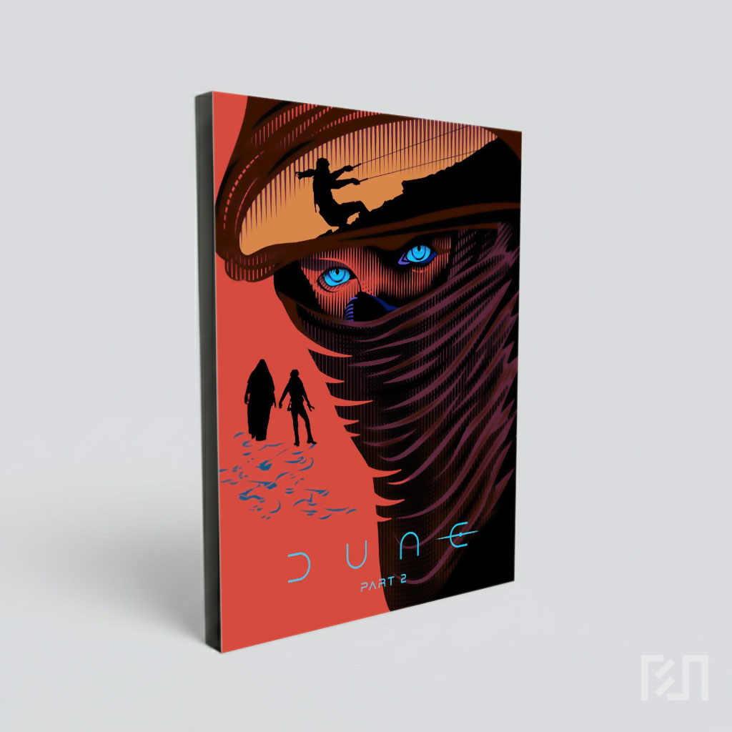 Poster Film Dune Seni Bergaya Grafir