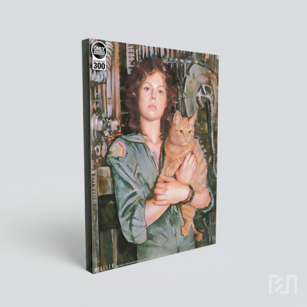 Poster Film Ellen Ripley dan Jonesy dari Alien