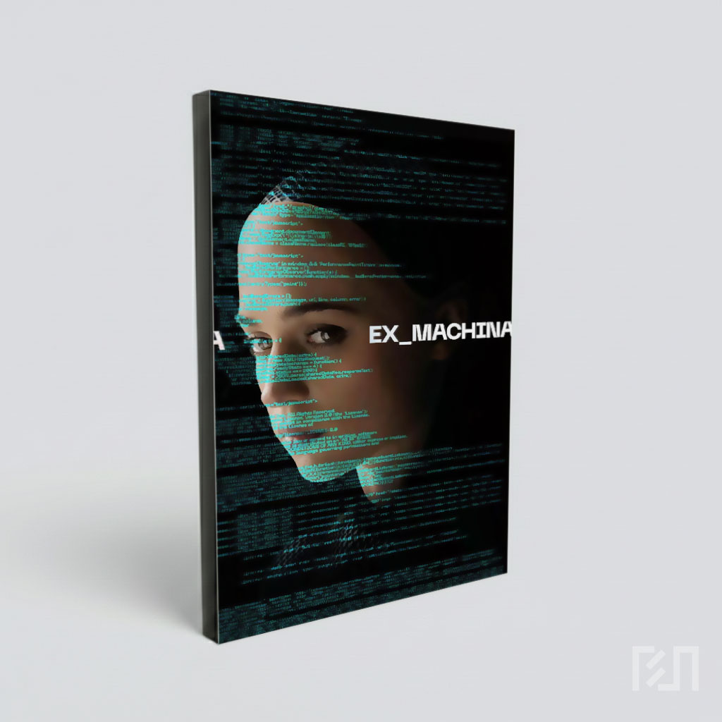 Poster Film Ex Machina Fiksi Ilmiah AI