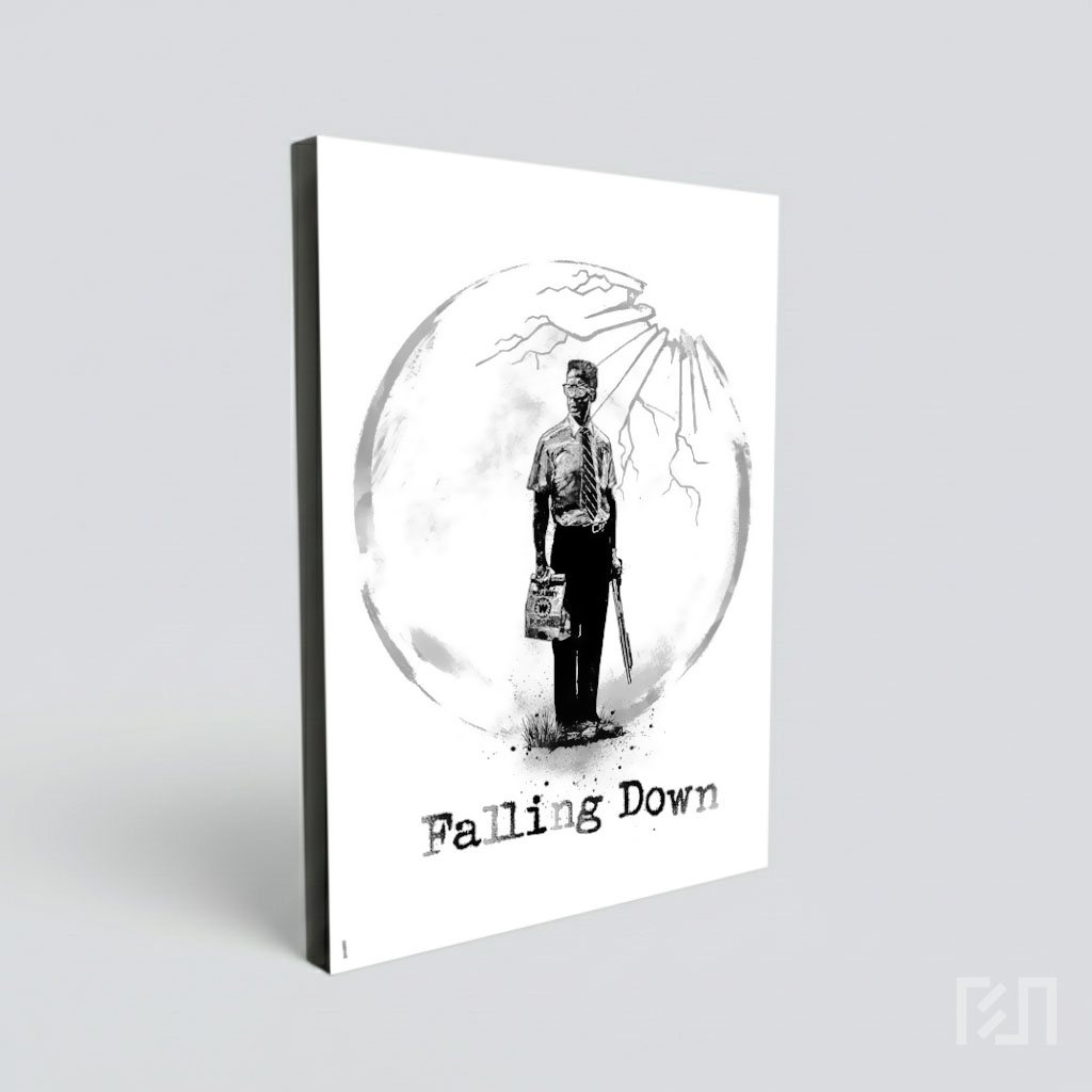 Poster Film Falling Down Hitam Putih
