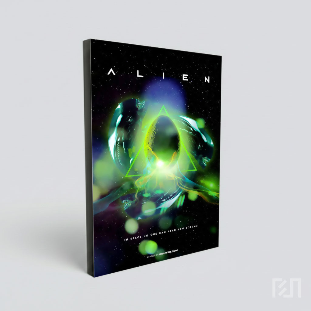 Poster Film Fiksi Ilmiah Alien Berlatar Angkasa