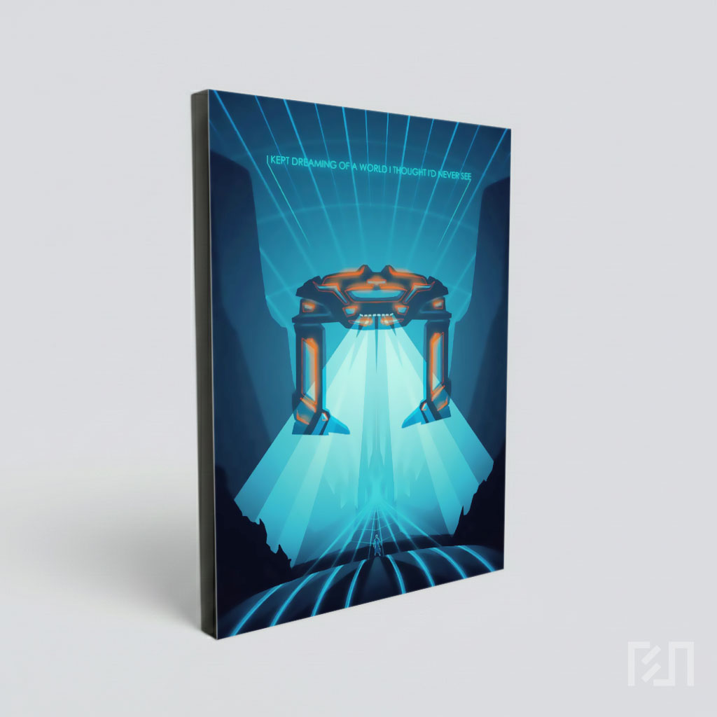 Poster Film Fiksi Ilmiah Portal Futuristik