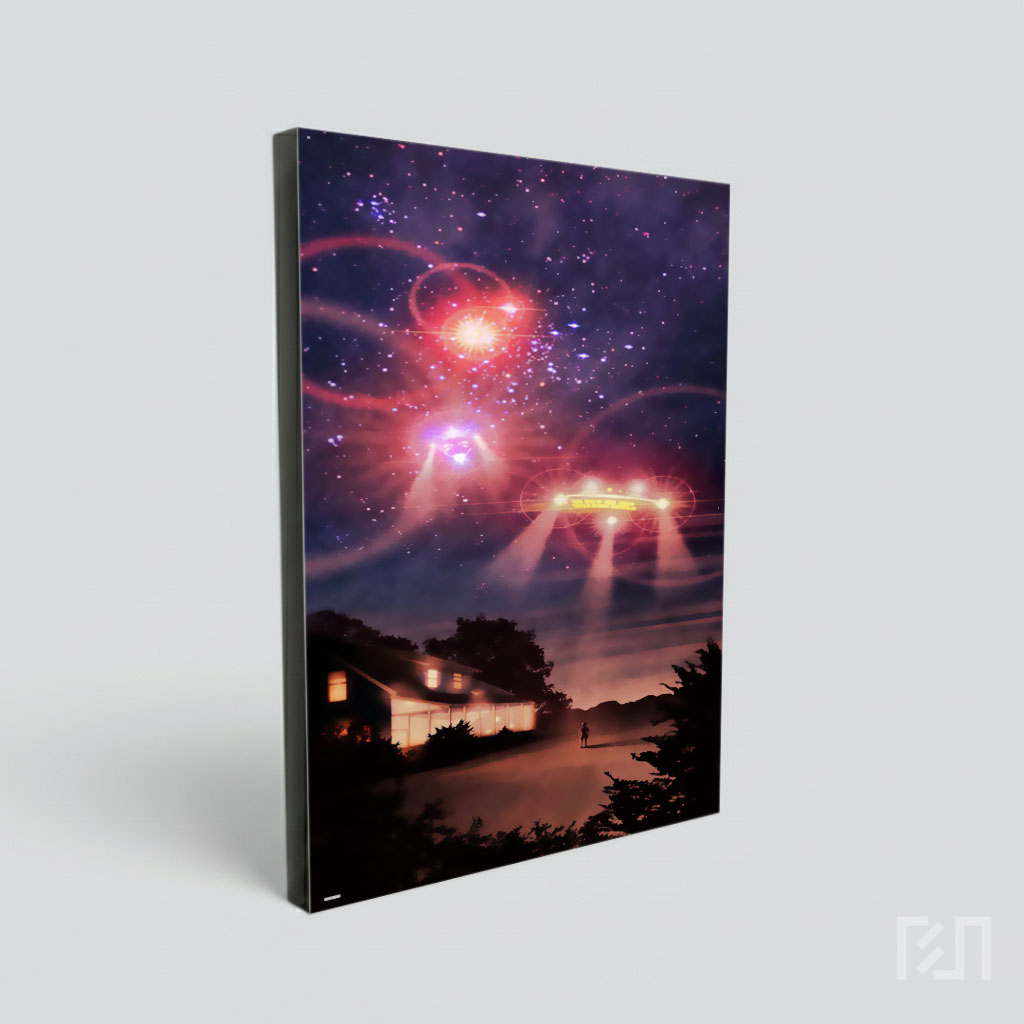 Poster Film Fiksi Ilmiah UFO Misterius