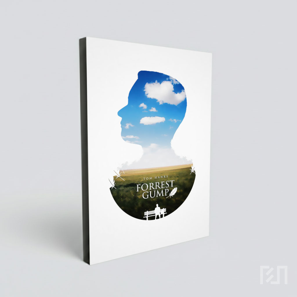 Poster Film Forrest Gump Desain Minimalis