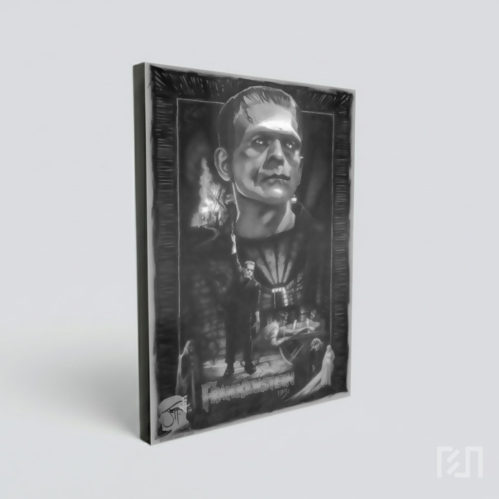 Poster Film Frankenstein Hitam Putih Klasik
