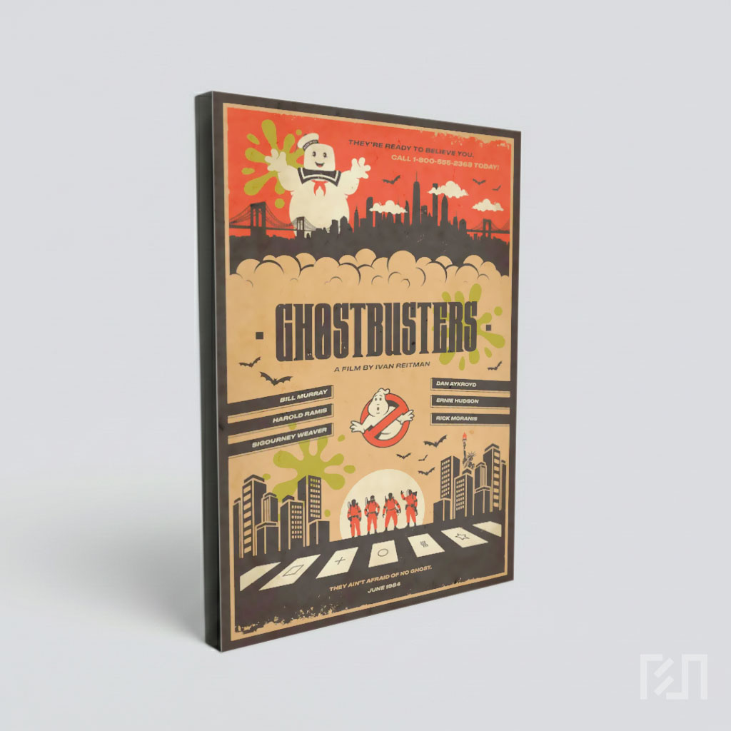 Poster Film Ghostbusters Gaya Vintage