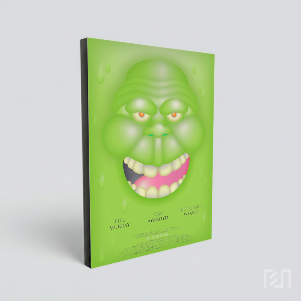 Poster Film Ghostbusters Slimer Minimalis