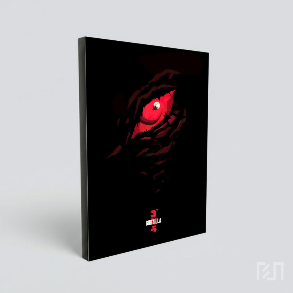 Poster Film Godzilla Minimalis Merah