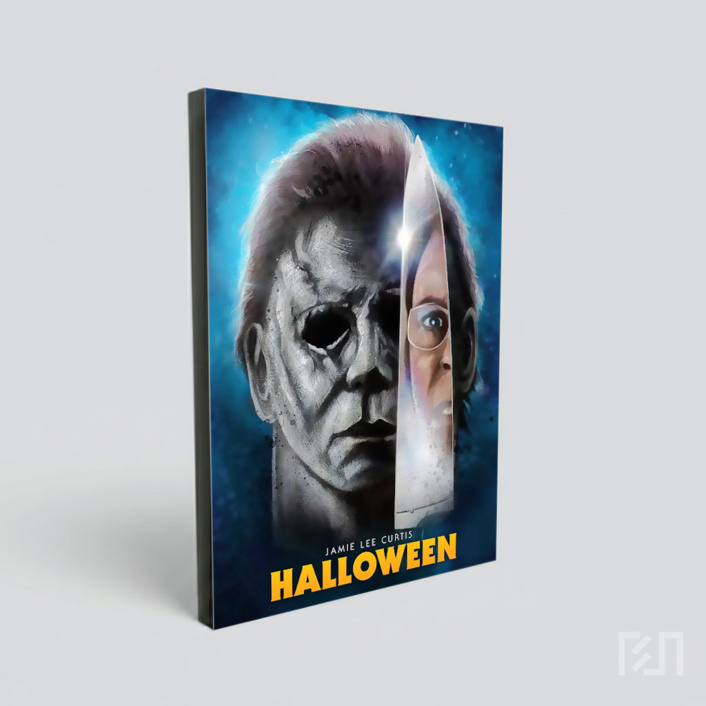 Poster Film Halloween Kills Michael Myers dan Laurie Strode