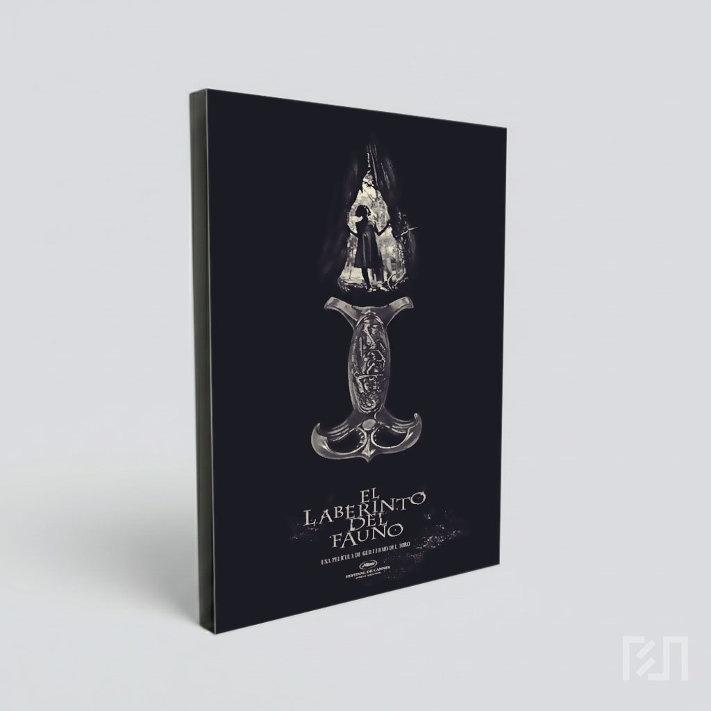 Poster Film Horor Gotik dengan Detail Hiasan Logam