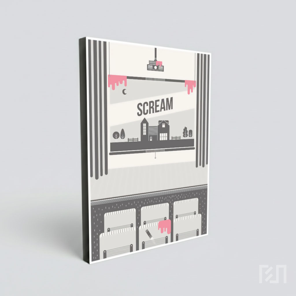 Poster Film Horor Minimalis Scream
