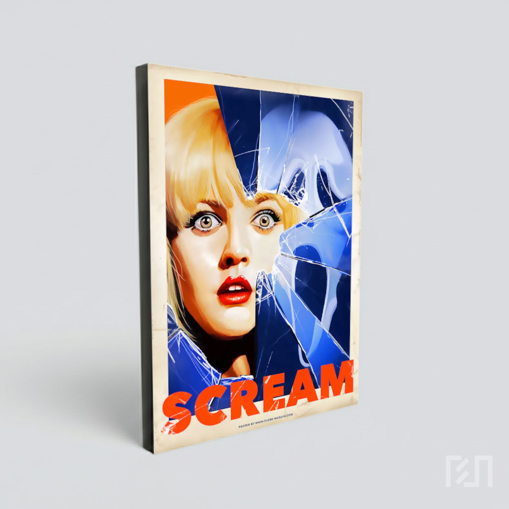 Poster Film Horor Scream Drew Barrymore Ghostface