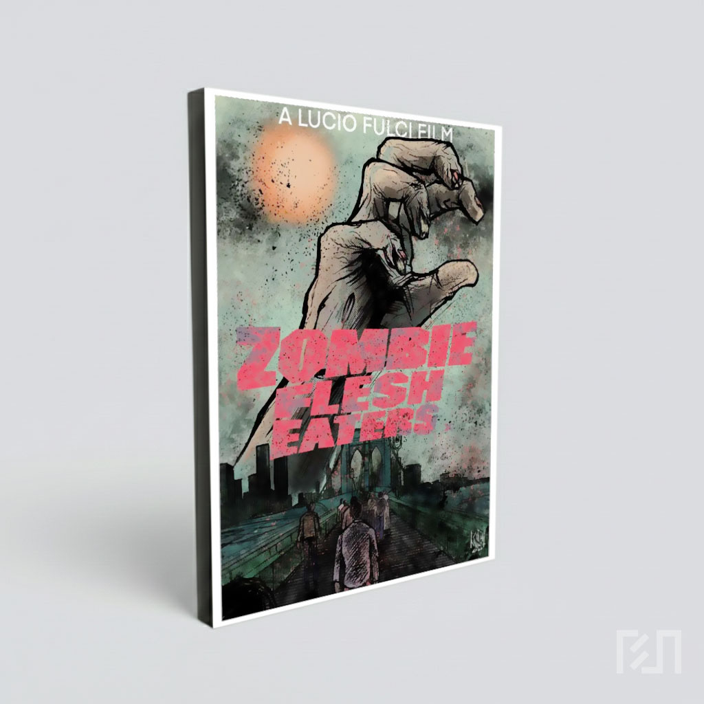 Poster Film Horor Zombie Flesh Eaters (Zombi 2)