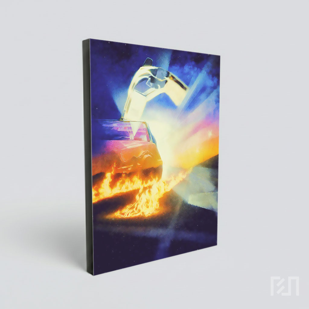 Poster Film Ikonik DeLorean Back to the Future