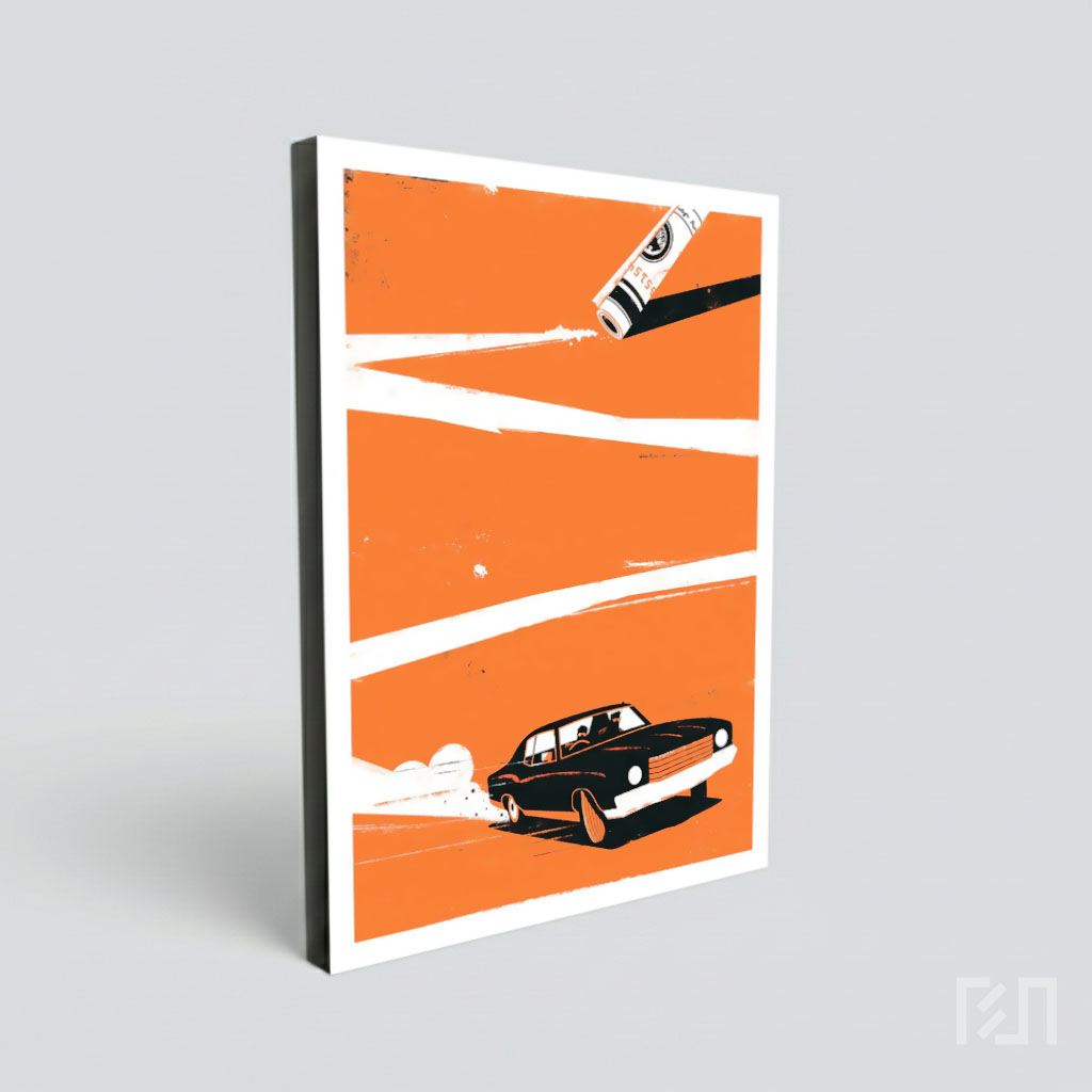 Poster Film Ilustrasi Mobil Klasik