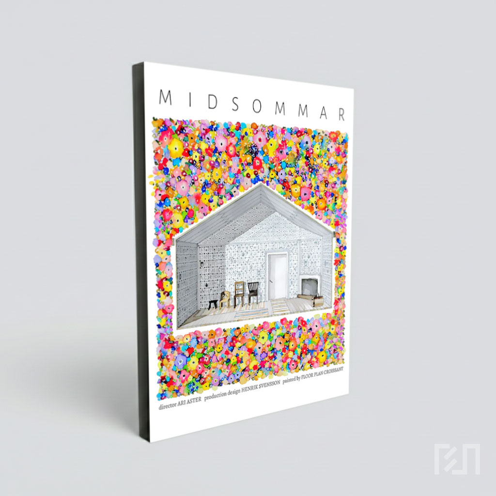 Poster Film Ilustrasi Rumah Bunga Artistik