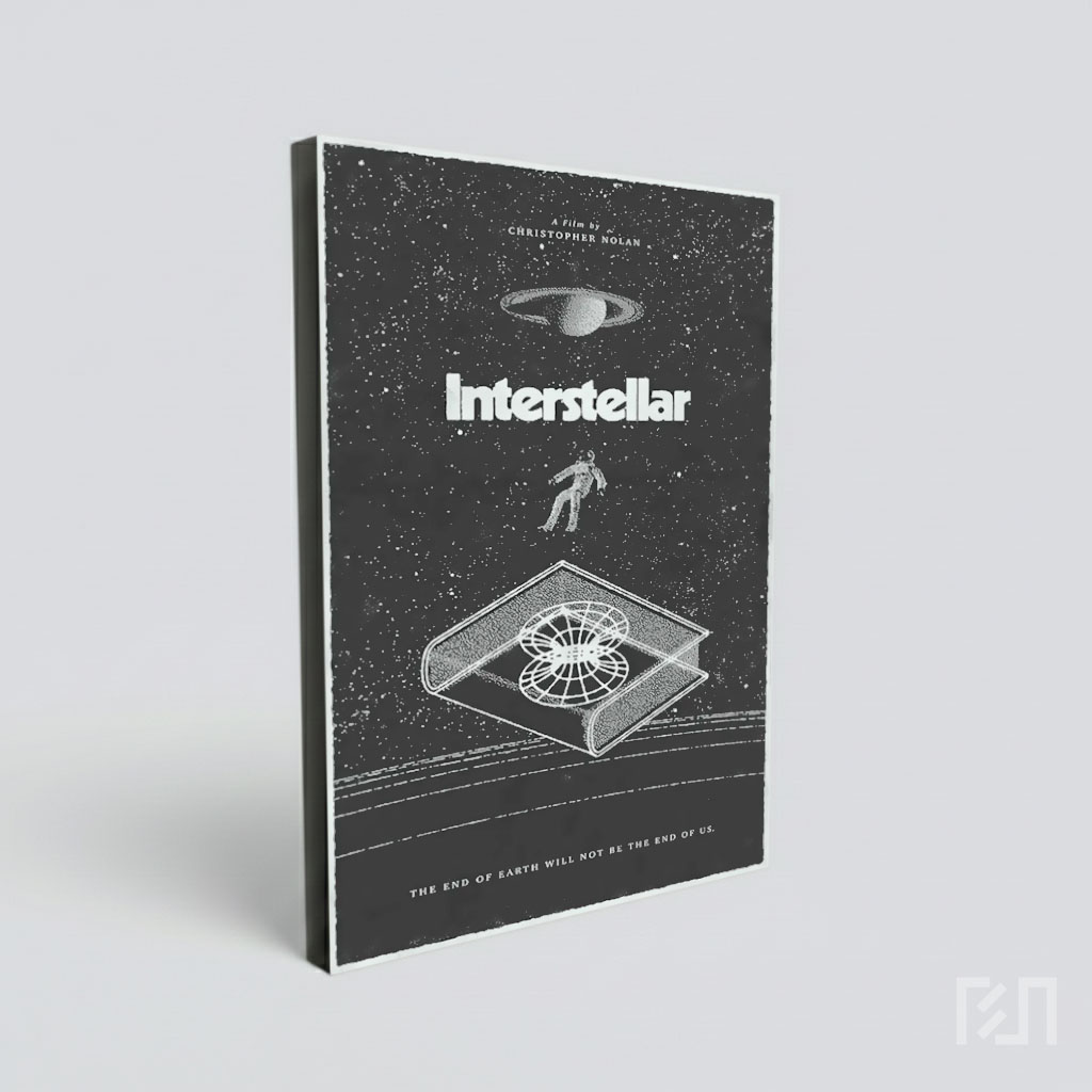 Poster Film Interstellar Hitam Putih