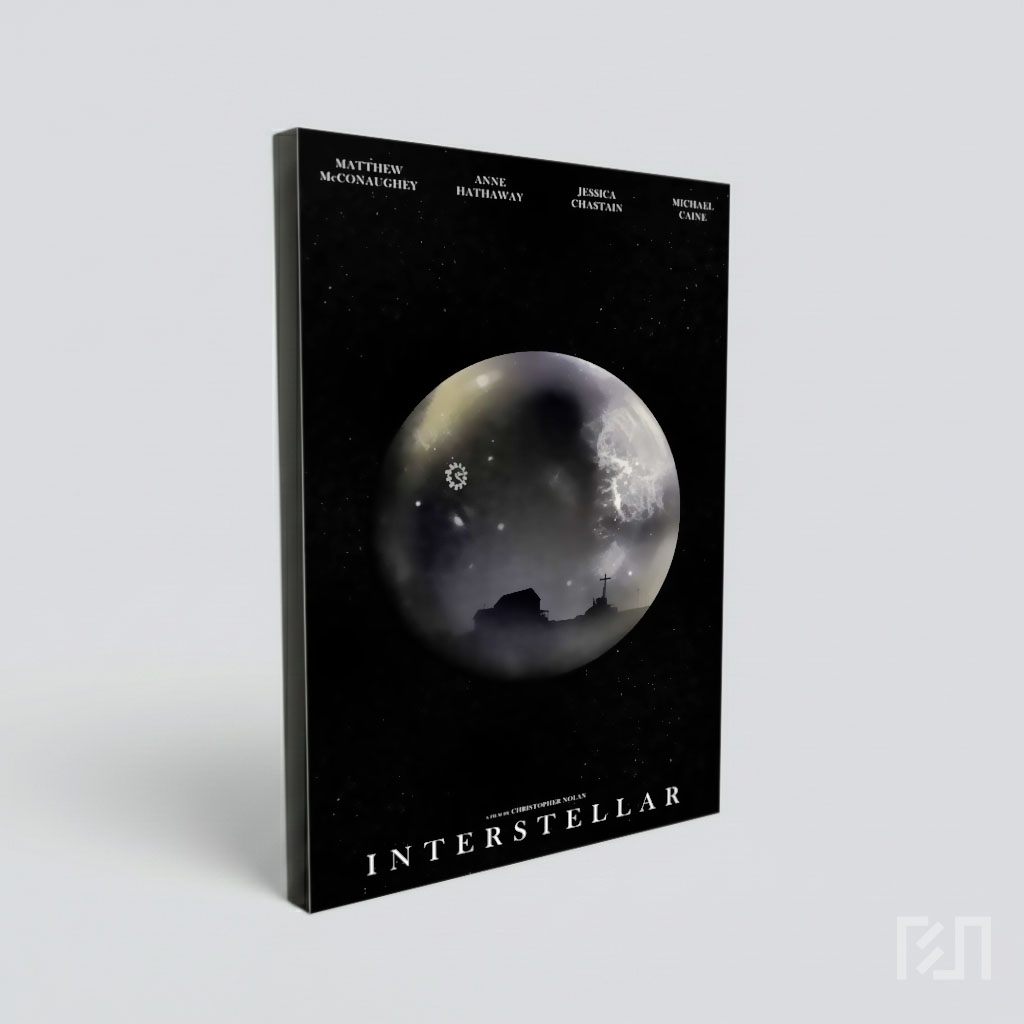 Poster Film Interstellar Menggambarkan Rumah di Luar Angkasa