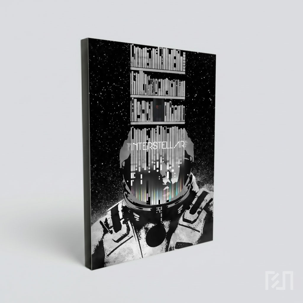 Poster Film Interstellar: Seni Minimalis Luar Angkasa