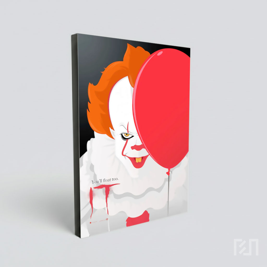 Poster Film IT Pennywise dengan Balon Merah