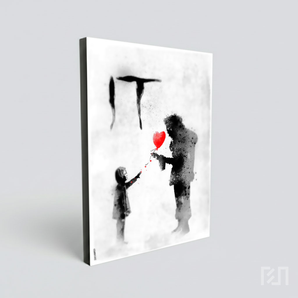 Poster Film IT Seni Grafiti Balon Hati