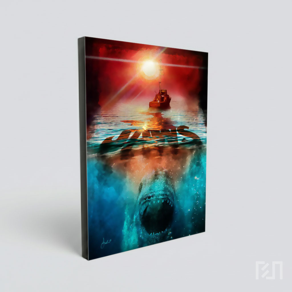 Poster Film Jaws Horor Laut