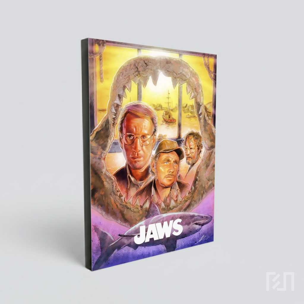 Poster Film Jaws: Ilustrasi Klasik Horor Laut