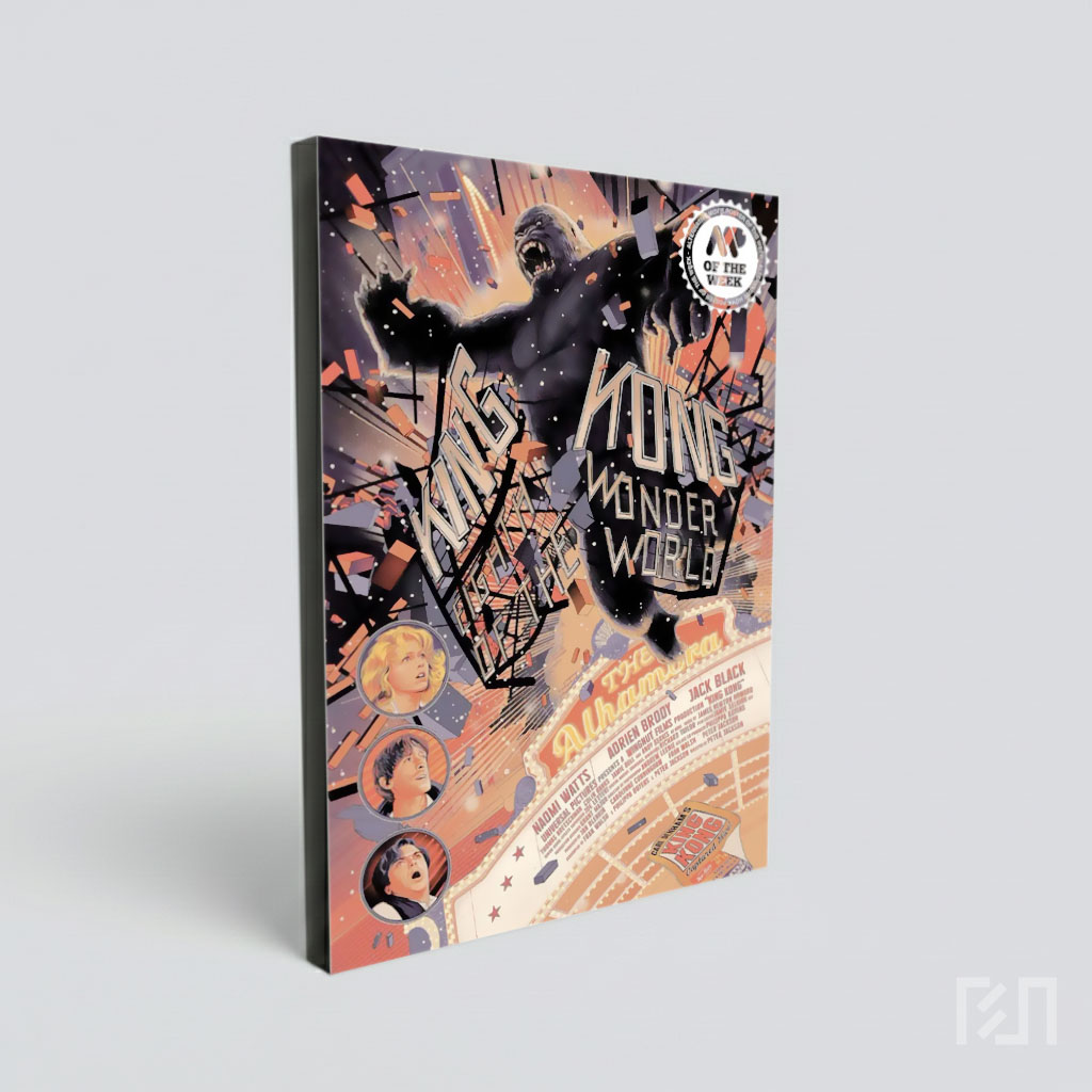 Poster Film King Kong Ilustrasi Klasik
